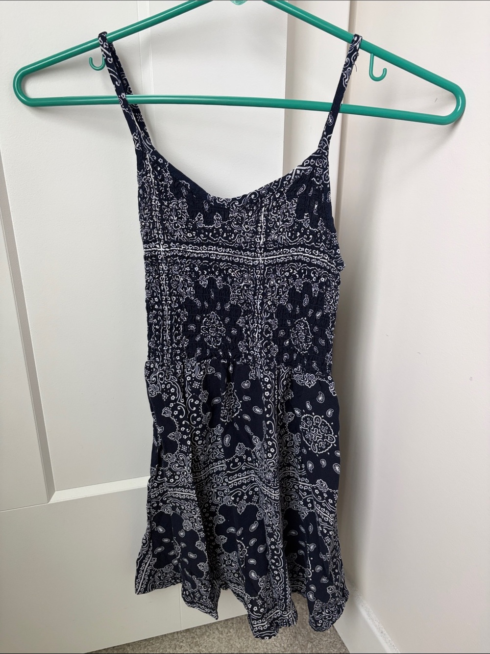 Aeropostale Navy and White Bandana Print Sundress